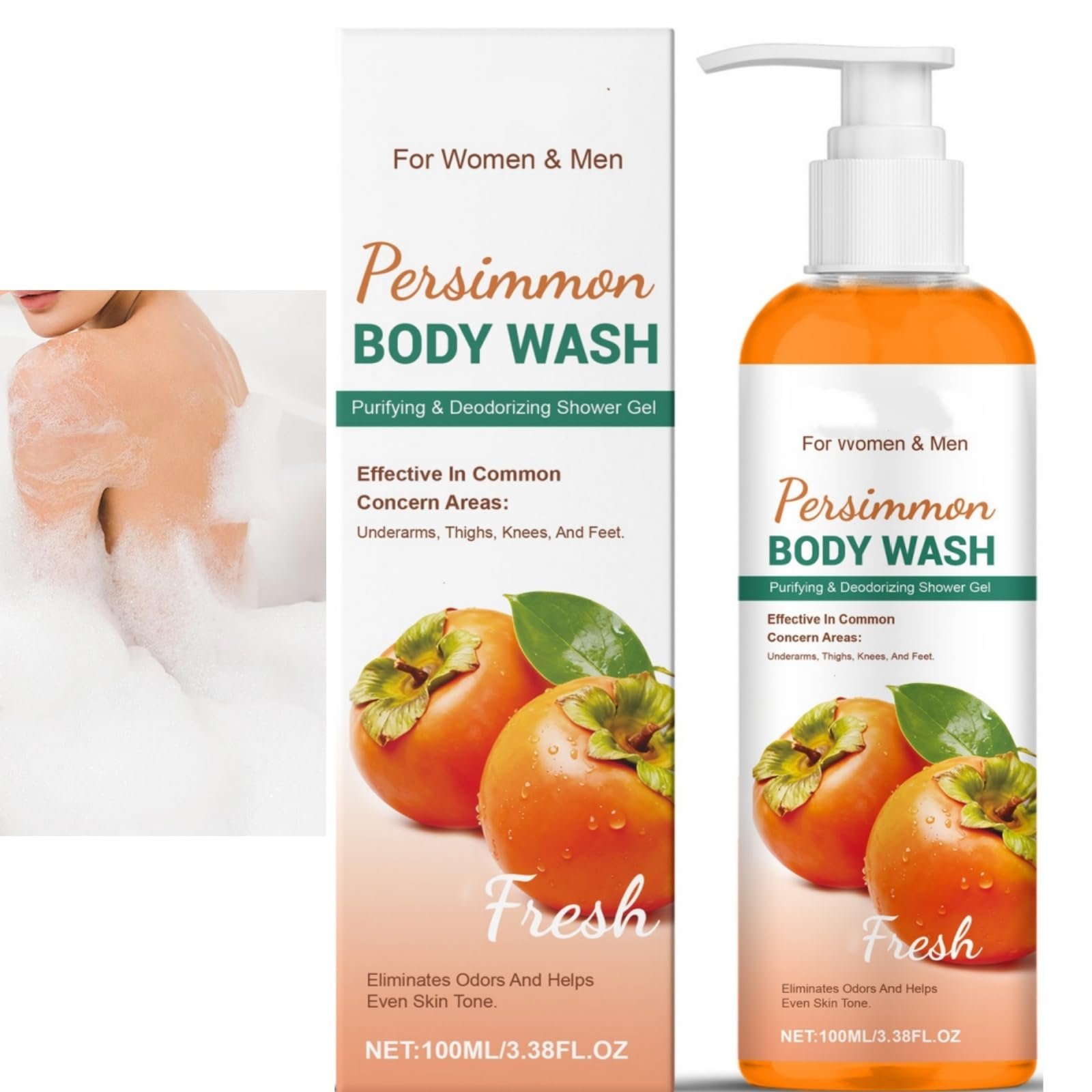 Гель для душу Kaki-Körperwaschmittel Geruchskontrolle з екстрактом хурми очищувальний дезодорувальний 1 шт., фото №1