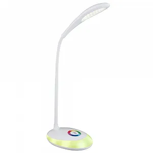 Настольная лампа GLOBO Сенсорная RGB Гибкая ножка Аккумулятор Белая 3 Вт LED 1,4 Вт RGB 48 см - Фото 1
