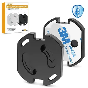Защита для розеток REDTRON Schuko/F plug с поворотным механизмом 20 шт. Белый - Фото 1