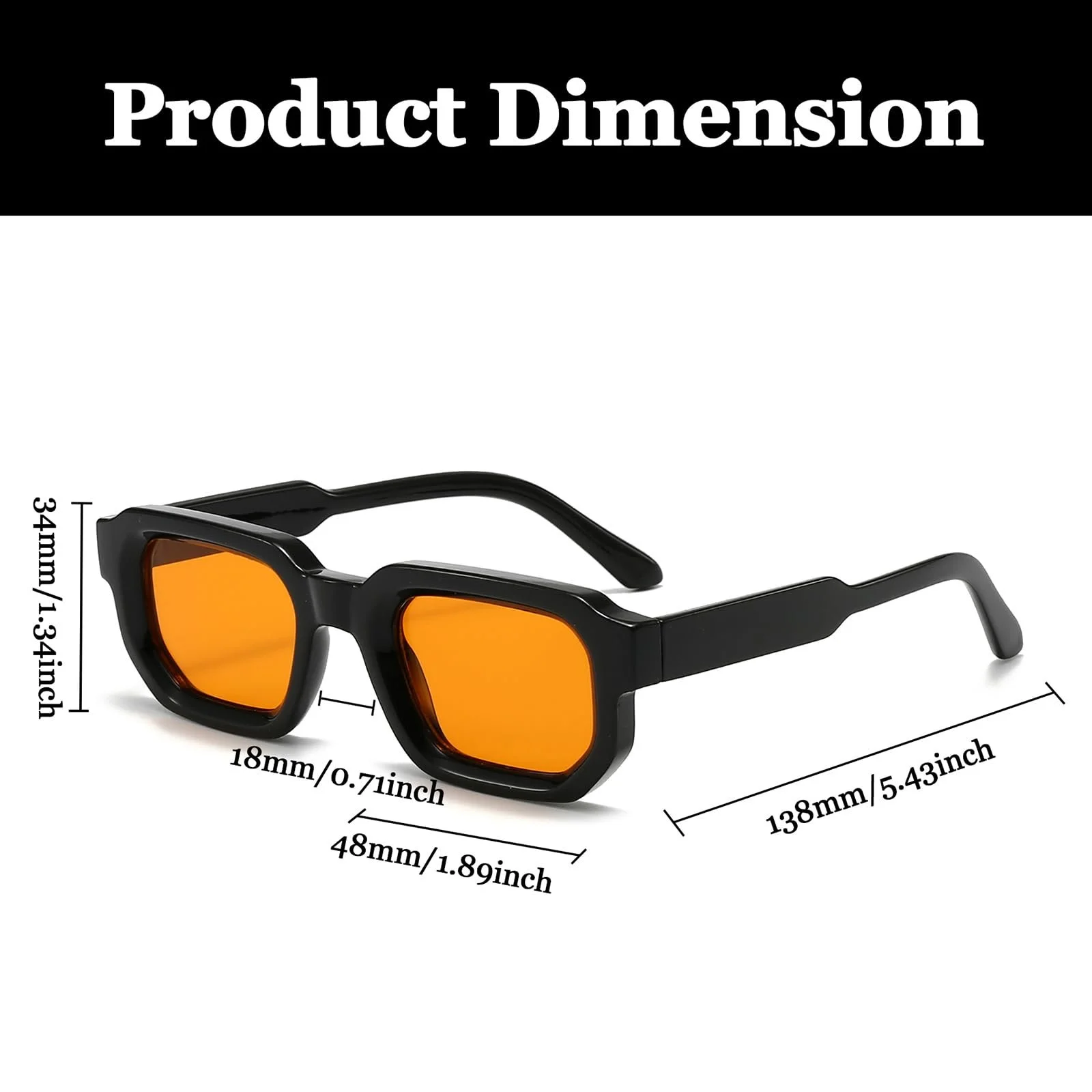 Сонцезахисні окуляри Retro LJCZKA Прямокутні Жіночі Чоловічі Вінтажні Маленькі Квадратні Модні Унісекс UV400, фото №3