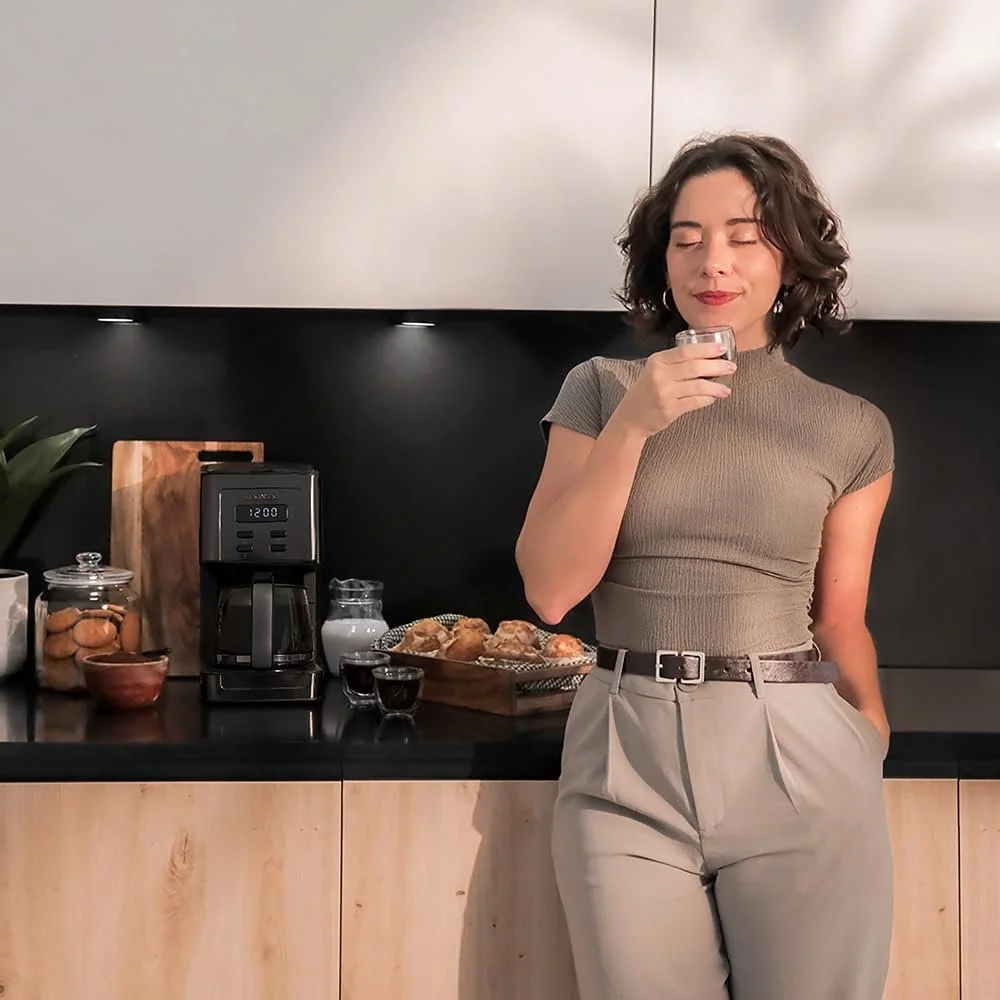 Кавоварка Cecotec Coffee 56 Time, 800 Вт, програмуйте свою каву, нержавіюча сталь, РК-екран, захист від крапель, місткість 1,3 л, 12 чашок, автоматичне вимкнення, резервуар з віконцем, фото №5