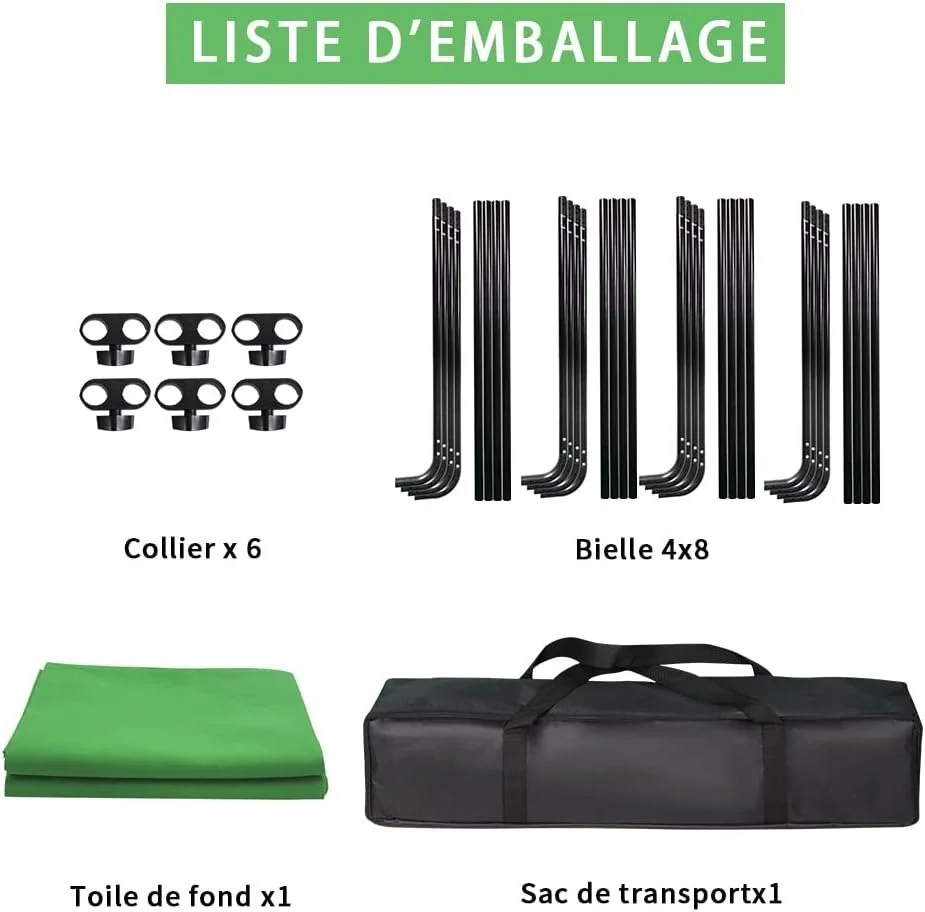 Система підтримки фону для фотостудії GSKAIWEN 7.87 x 13.12" Чорний, фото №3 Система підтримки фону для фотостудії GSKAIWEN 7.87 x 13.12" Чорний, фото №3