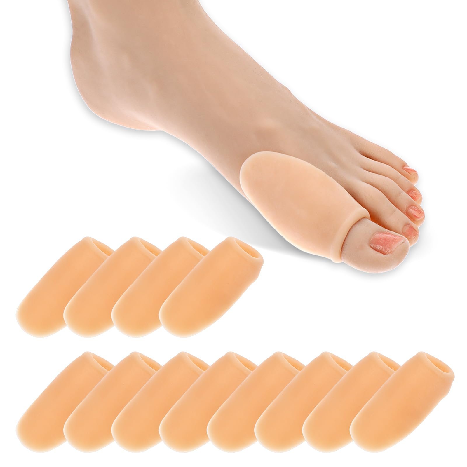 Коректор великого пальця ноги 12 шт, прозорий для великих пальців ніг, фото №8
