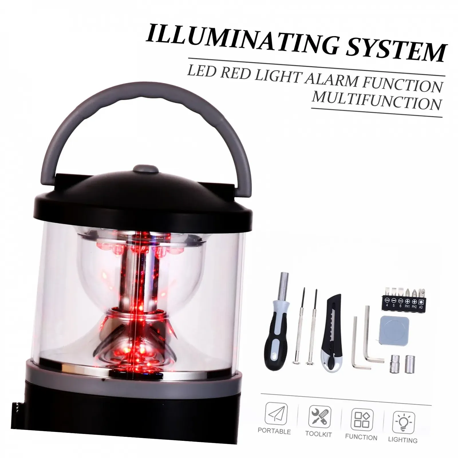 Ліхтар Toddmomy Campfire Портативний Мульти-викрутка Багатоцільовий Ручний Аварійний Кемпінговий Багатофункціональний Вуглецева сталь, фото №8