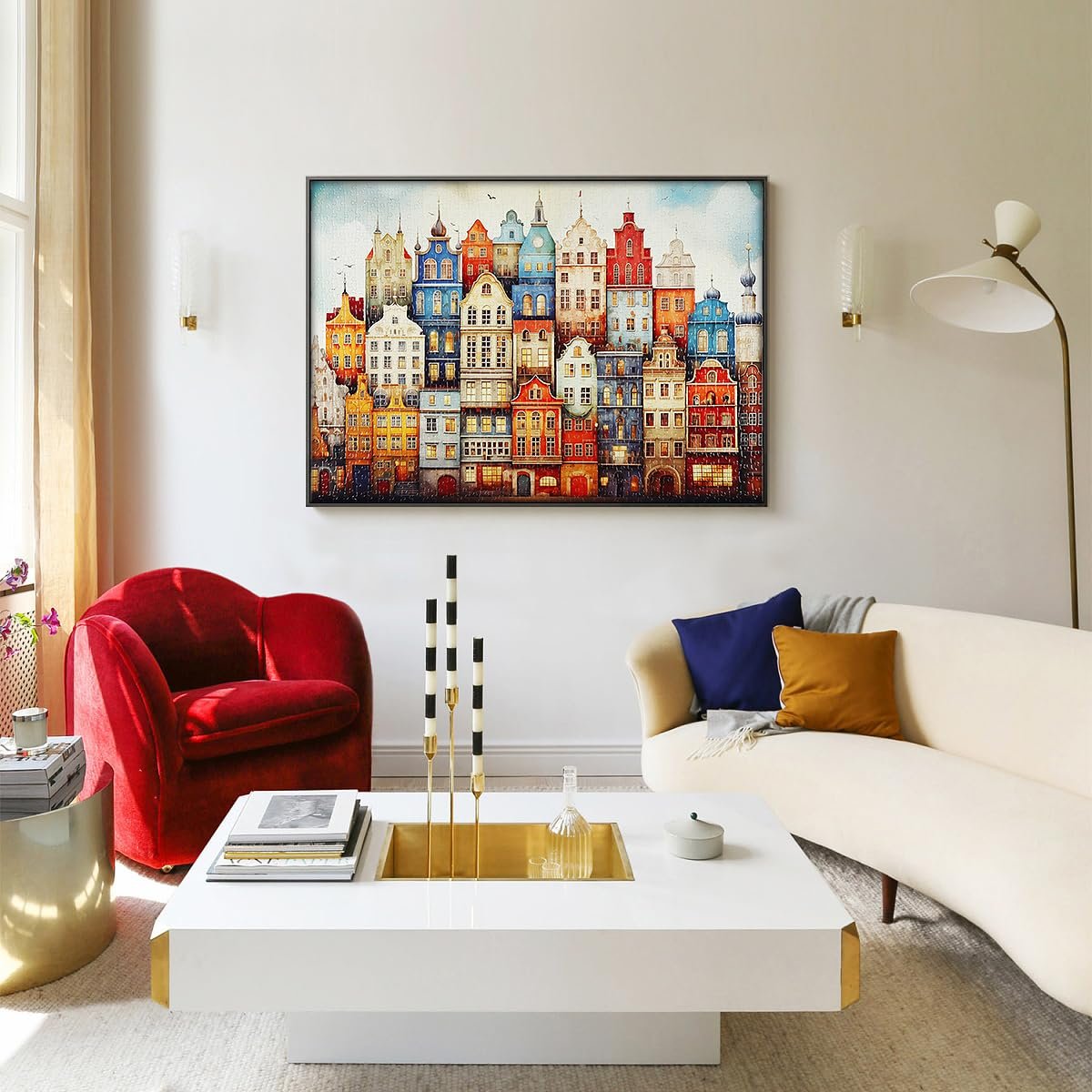 Класичний пазл MISITU Coloured House 1000 деталей для дорослих та дітей від 14 років, фото №7