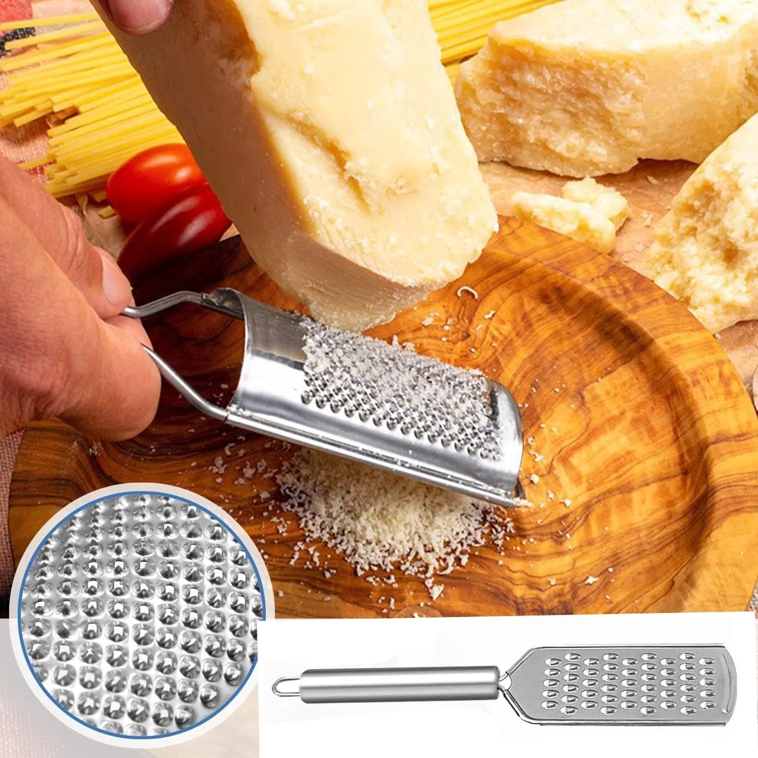 Терка кухонна з нержавіючої сталі, набір терок з 3 предметів, фото №3 Терка кухонна з нержавіючої сталі, набір терок з 3 предметів, фото №3