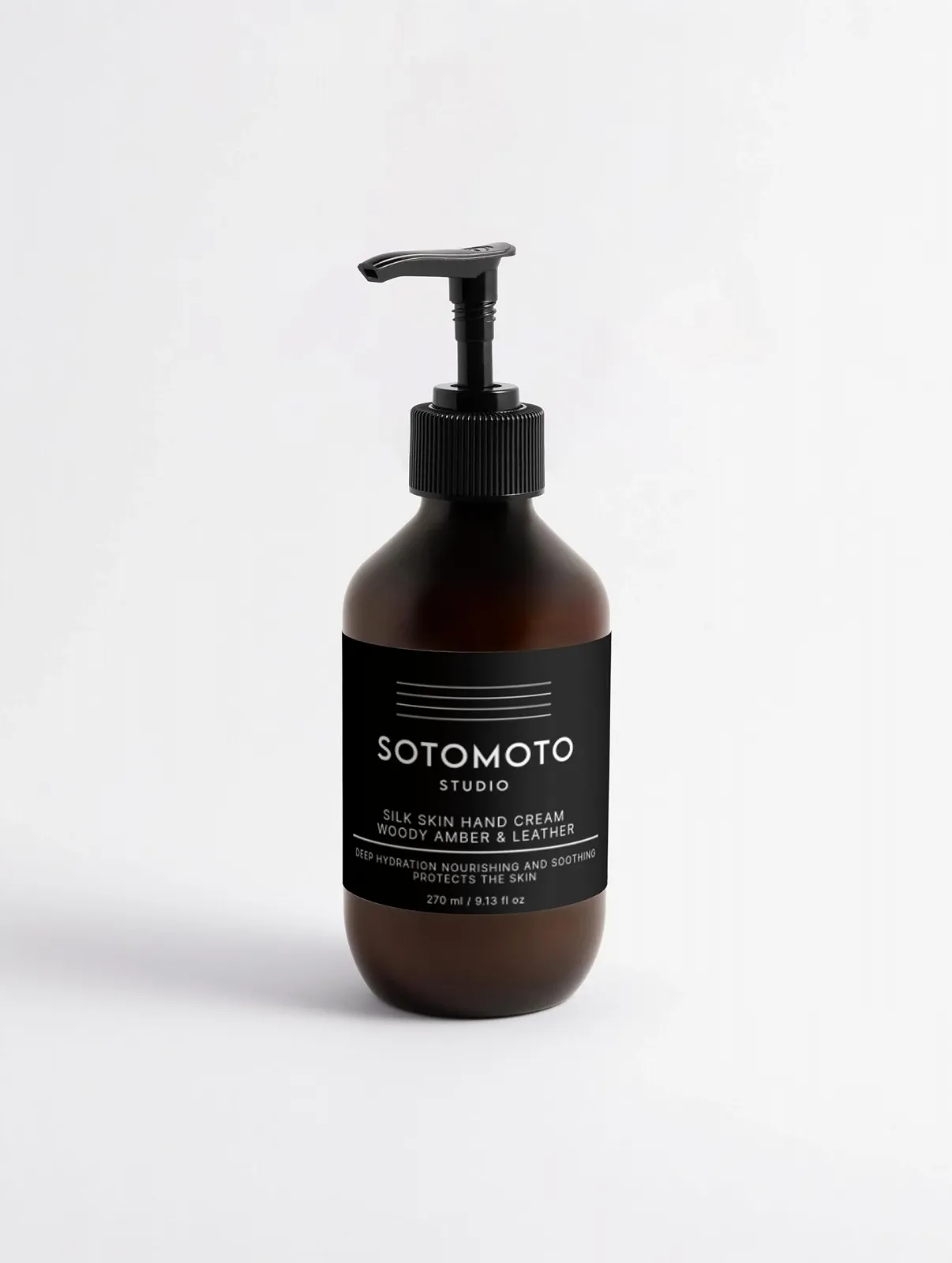 Крем для рук SOTOMOTO Silk Skin, Woody Amber & Leather, 270 мл, інтенсивний догляд з маслом какао, фото №1 Крем для рук SOTOMOTO Silk Skin, Woody Amber & Leather, 270 мл, інтенсивний догляд з маслом какао, фото №1