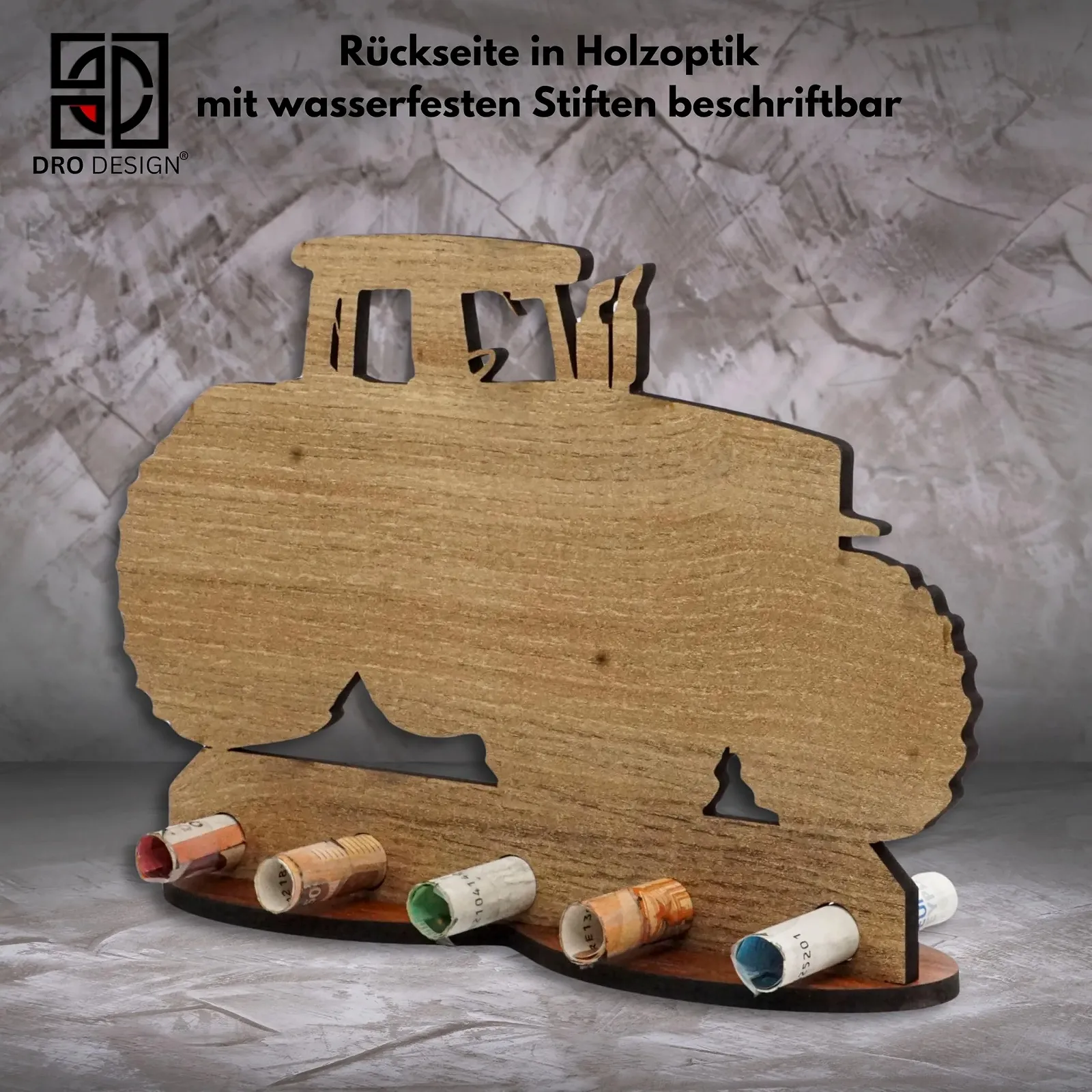 Креативний грошовий подарунок DRO Design у вигляді трактора з дерев'яним оздобленням Прикраса, фото №6 Креативний грошовий подарунок DRO Design у вигляді трактора з дерев'яним оздобленням Прикраса, фото №6