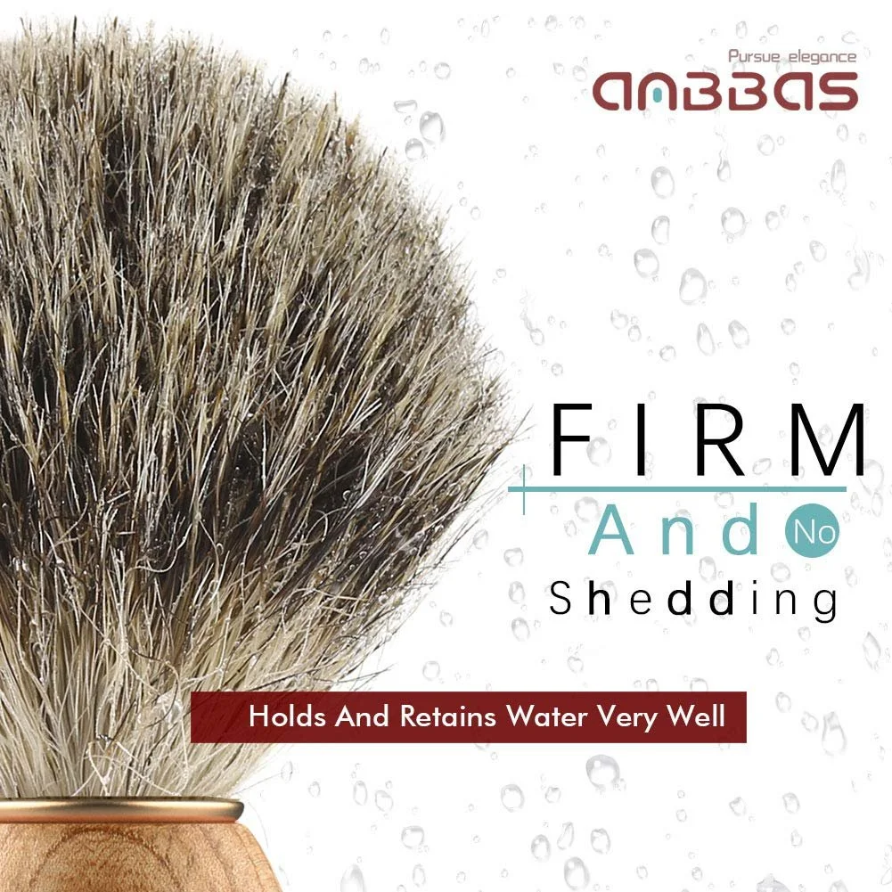 Помазок для бритья Anbbas Pure Badger Hair Деревянная ручка для влажного бритья Мужской, фото №2 Помазок для бритья Anbbas Pure Badger Hair Деревянная ручка для влажного бритья Мужской, фото №2