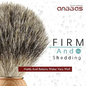 Помазок для бритья Anbbas Pure Badger Hair Деревянная ручка для влажного бритья Мужской synthetic.ua - Фото 1