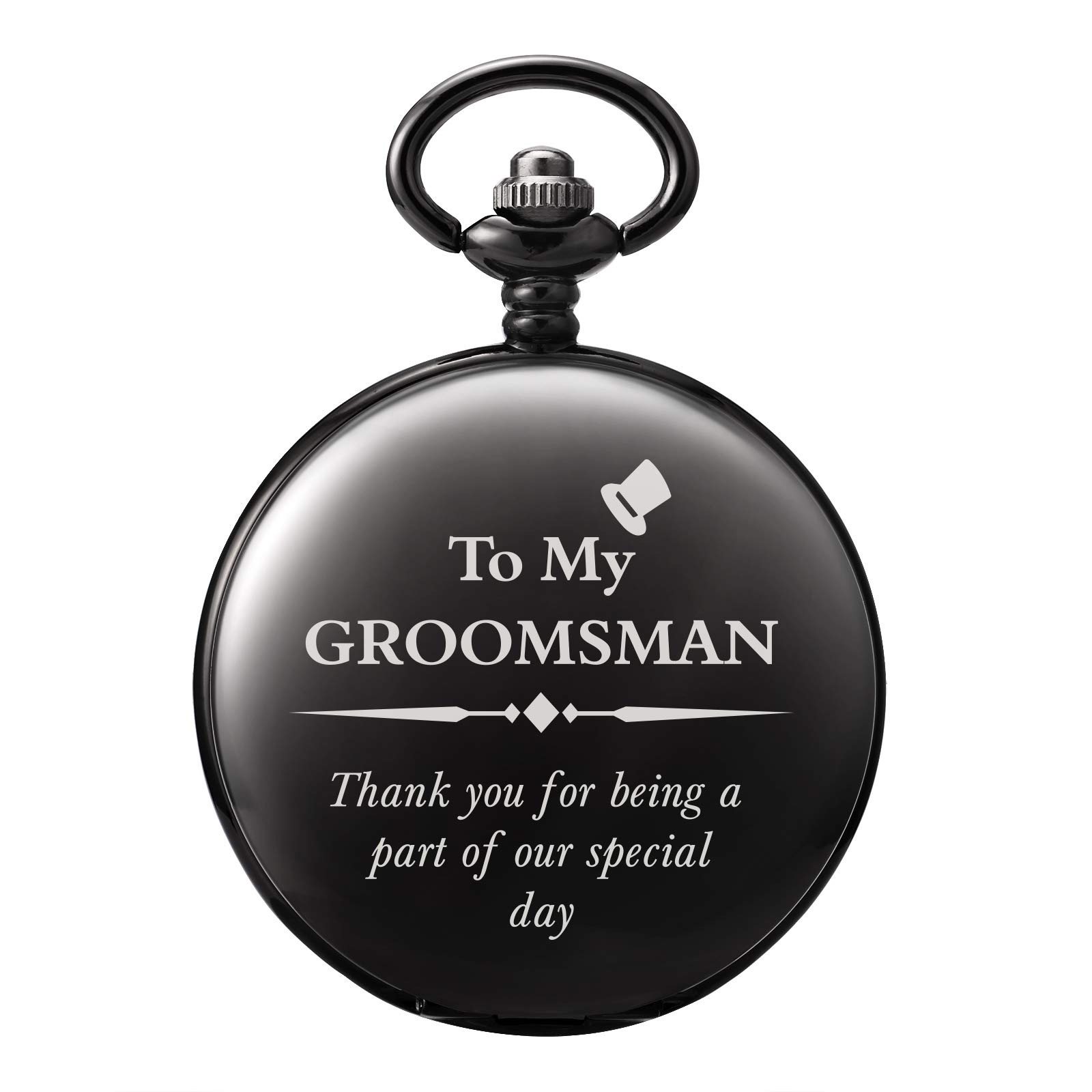 Кишеньковий годинник TREEWETO Personalised Engraved Groom Quartz Fobwatch, фото №1