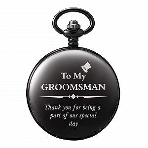 Кишеньковий годинник TREEWETO Personalised Engraved Groom Quartz Fobwatch - Фото 1