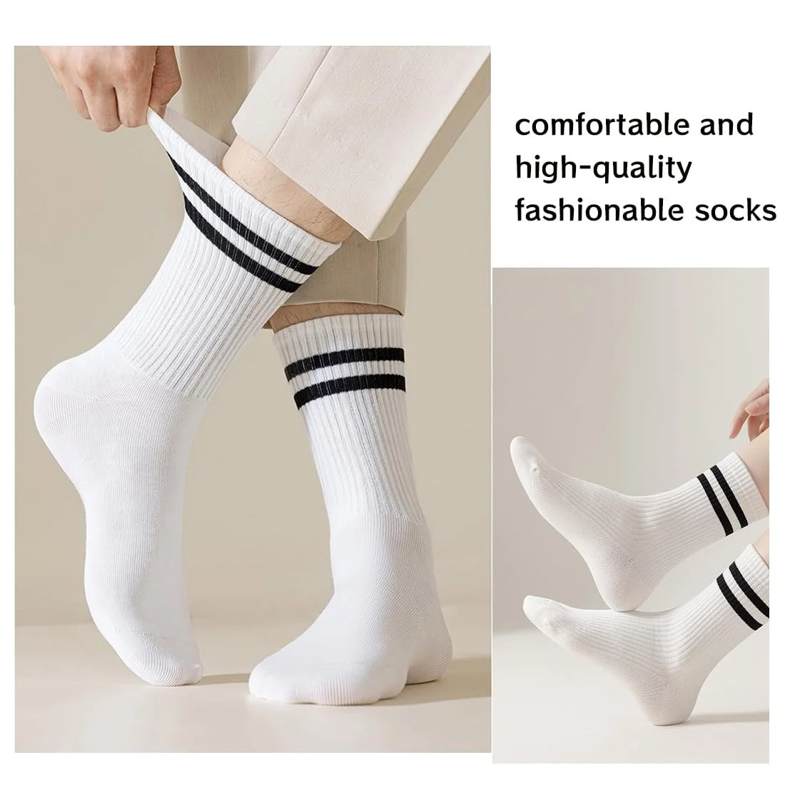 Спортивні шкарпетки з смужками 35-41 Бавовняні, 6 пар, фото №6