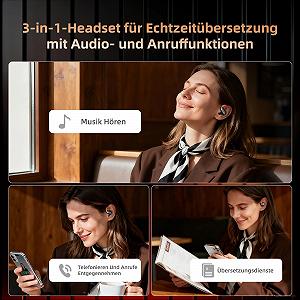 Навушники-перекладач AI NE36 з підтримкою 135 мов, 4 режими перекладу з додатком synthetic.ua - Фото 1