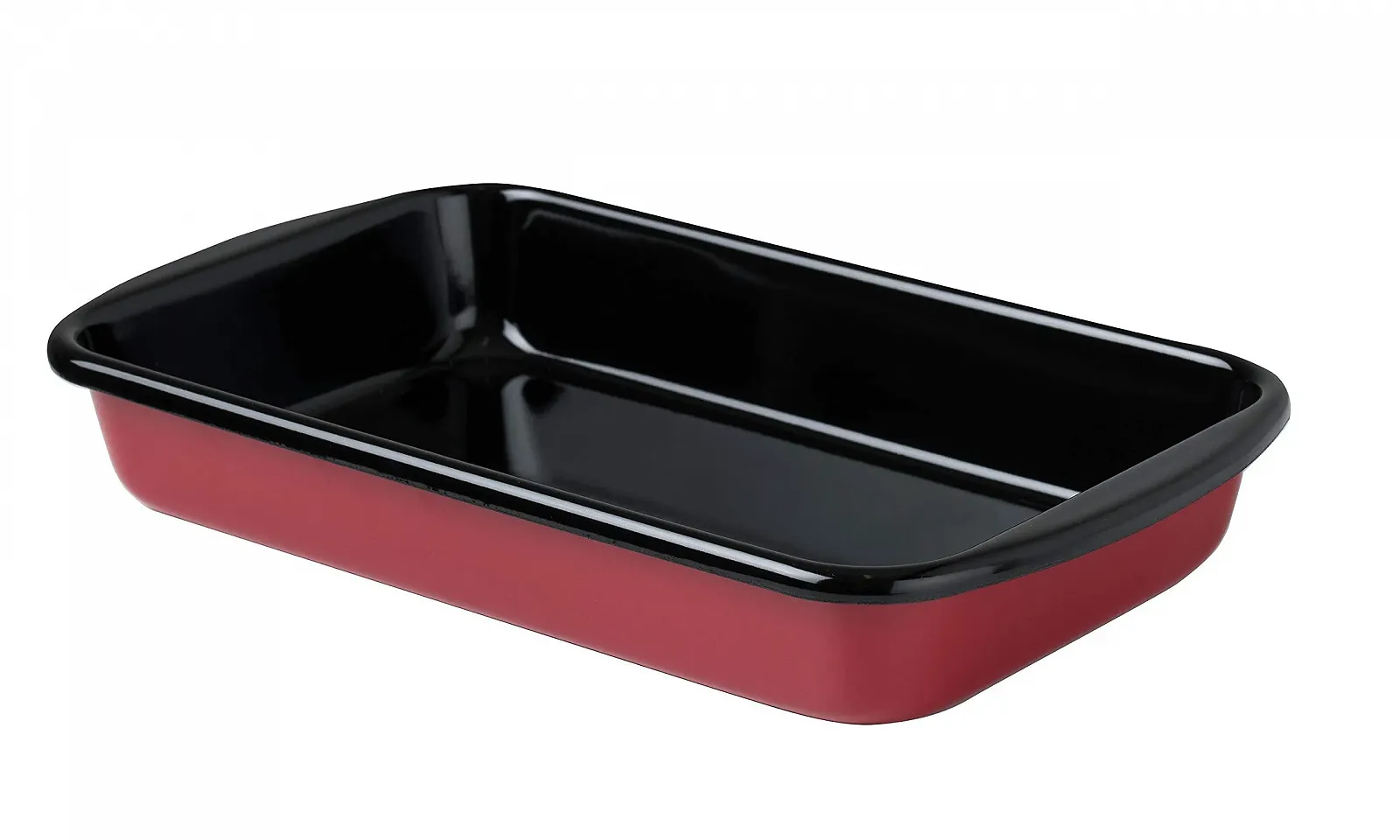 Форма для запікання Riess Classic Colour 0434-019 32х19х5.5 см емальована червона/чорна, фото №1