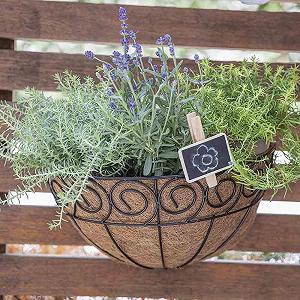 Настінний кошик Siena Garden Scroll 35 см Чорний synthetic.ua - Фото 1