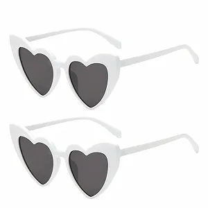 Сонцезахисні окуляри Серце WLVinson Чорний та Білий (2 шт) - Фото 1