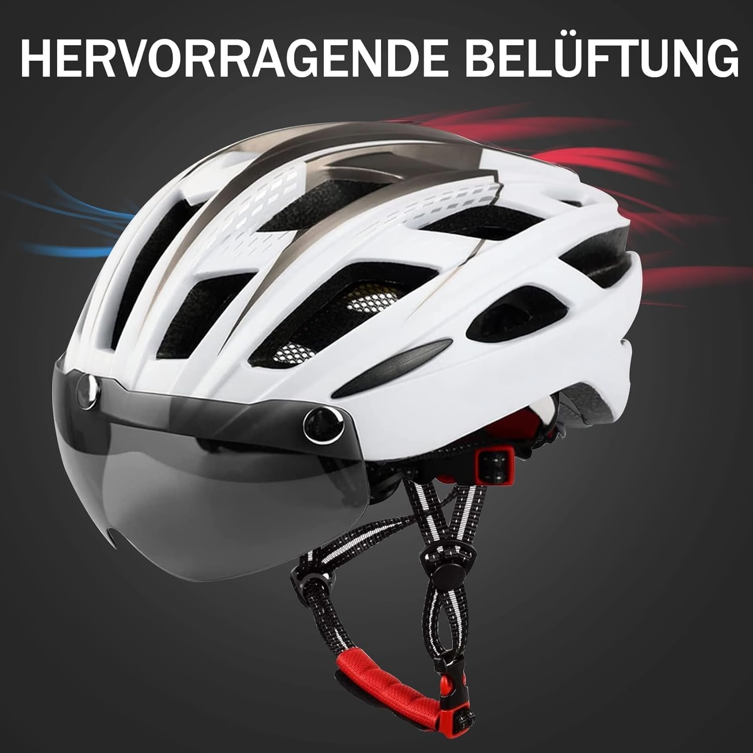 Велосипедний шолом KINGLEAD MTB з магнітним козирком і LED заднім ліхтарем, фото №5