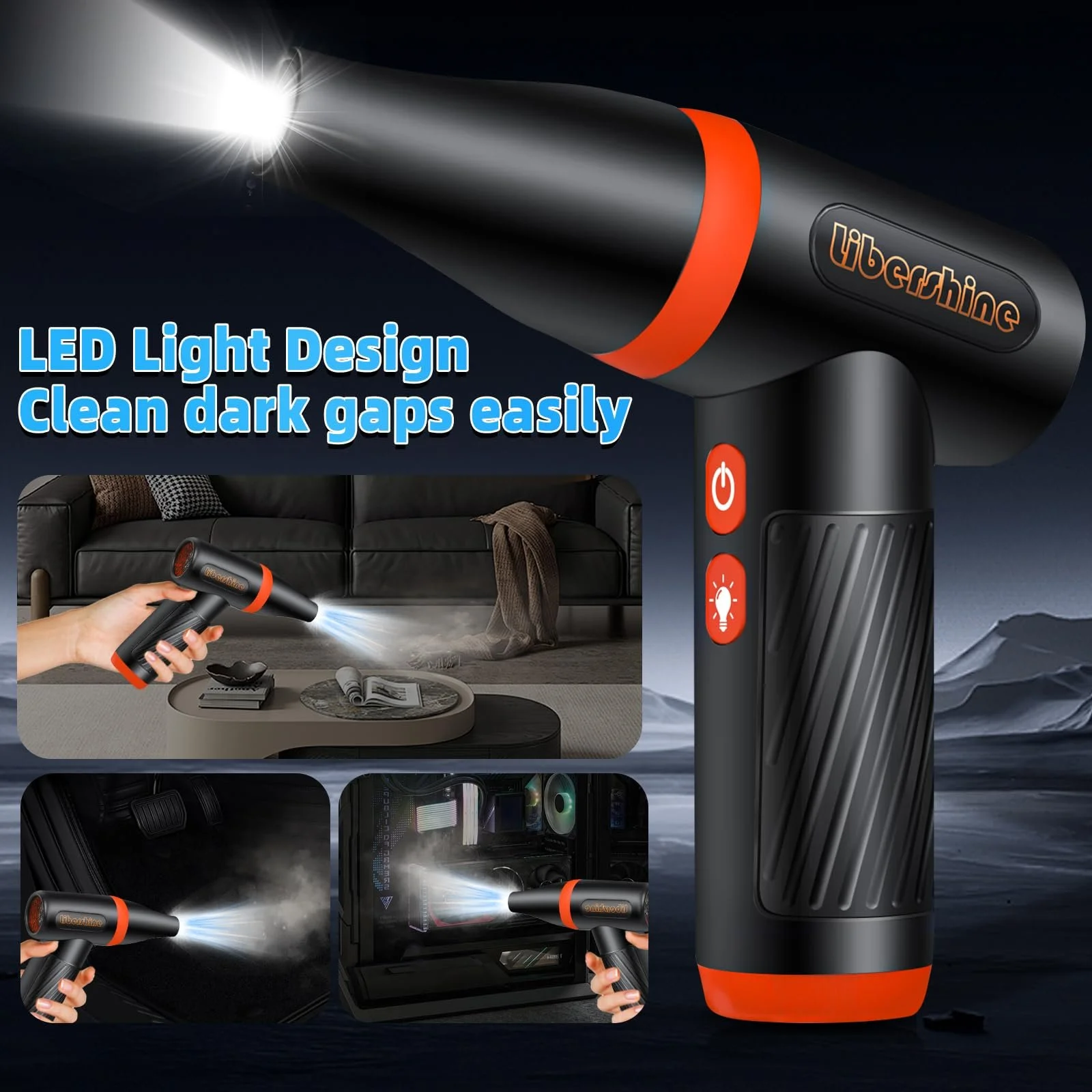 Електричний повітродувка  3-швидкісний 150 000 об/хв 3300 мАг USB, фото №4