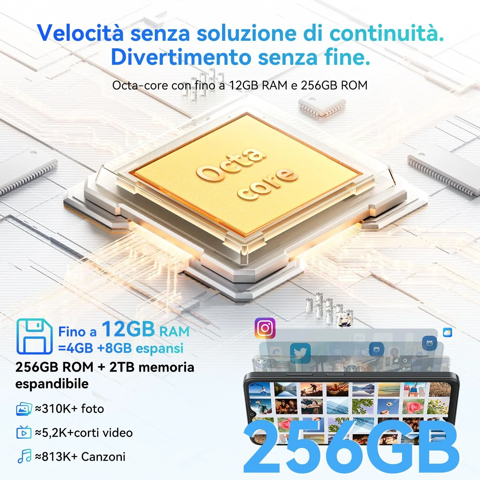 Смартфон Blackview Wave 8 12GB RAM 256GB 90Hz 6.56" 5000 mAh, фото №3 Смартфон Blackview Wave 8 12GB RAM 256GB 90Hz 6.56" 5000 mAh, фото №3