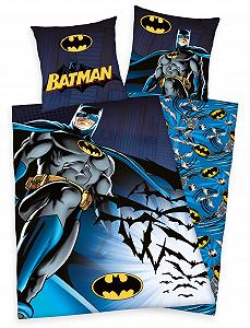 Постільна білизна Wild South Batman DC Comics 80 x 80 см + 135 x 200 см, 100% бавовна, ренфорс, з блискавкою - Фото 1