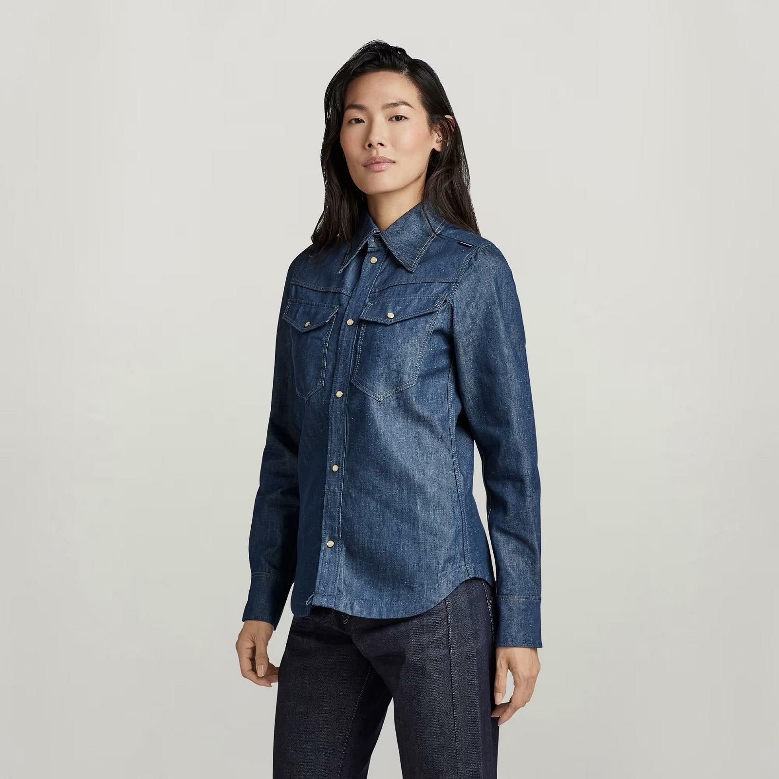 Жіноча сорочка G-Star RAW Premium 70'S Slim Denim Shirt - S, фото №2