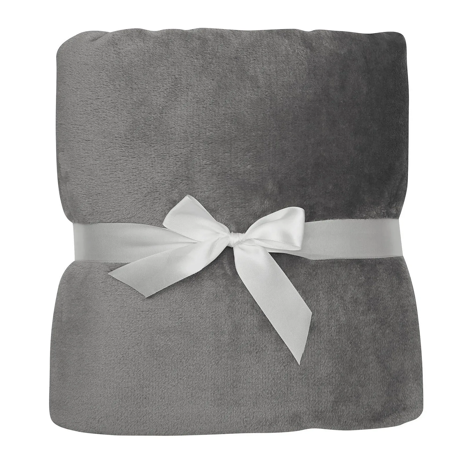 Плед Inspirion Мягкий и Пушистый - Большой флисовый плед 200 x 150 см для дивана, Легкий плед для уютных вечеров Серый, фото №7