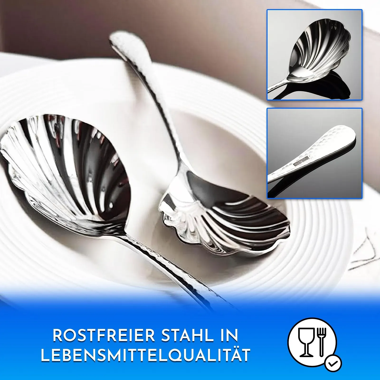 Ложка для сервировки Сталь Silver, фото №3