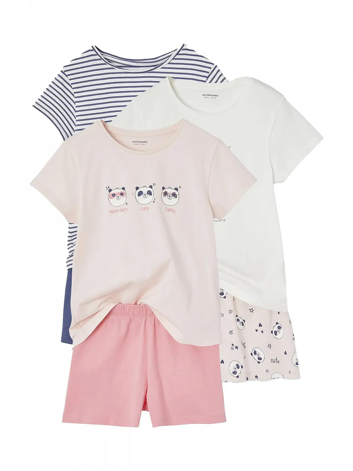 Комплект піжам Vertbaudet Panda з переробленої бавовни, 3 шт., фото №3 Комплект піжам Vertbaudet Panda з переробленої бавовни, 3 шт., фото №3