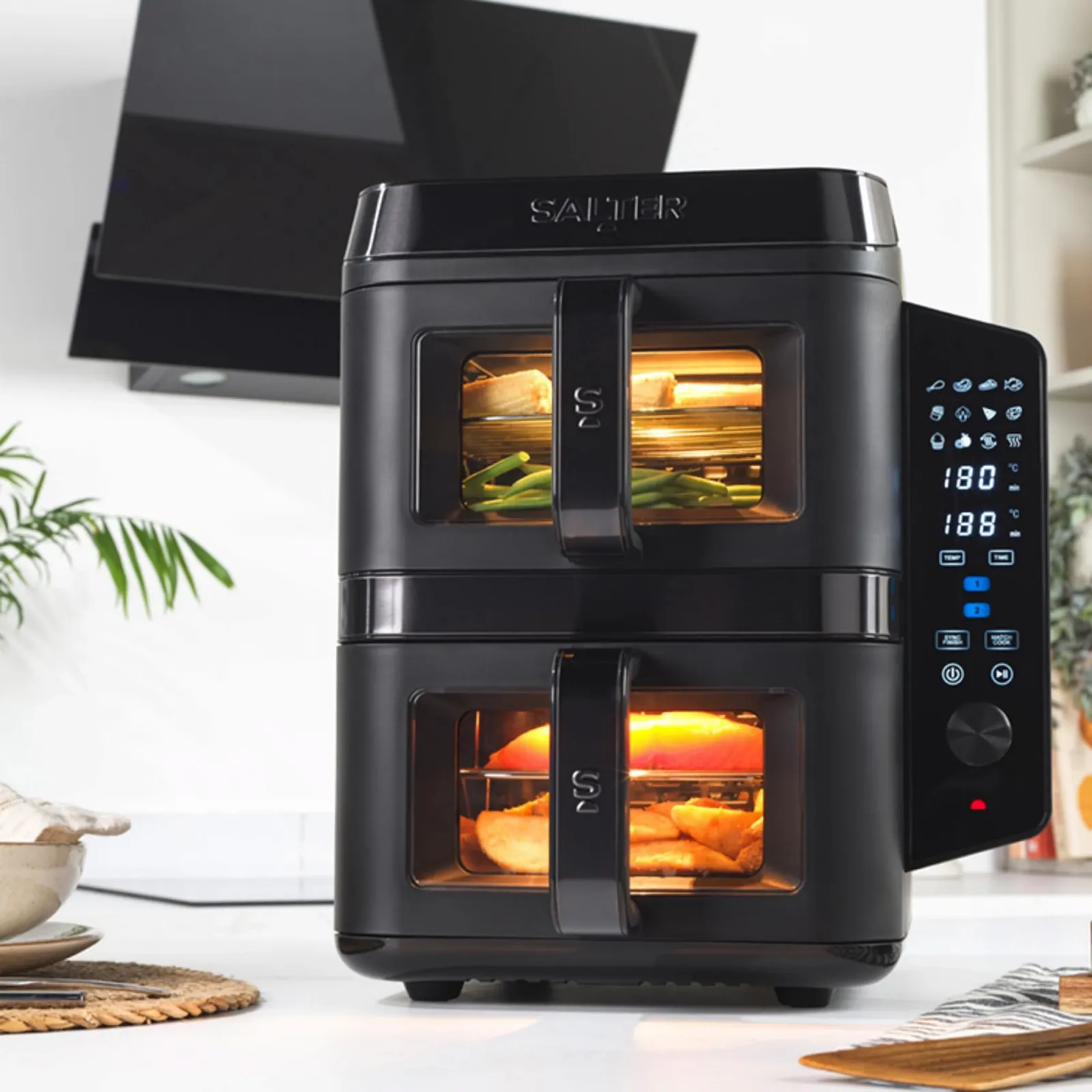 Мультипіч Salter VertiCook View 9 L Double Chamber Vertical 12 Programmes PFAS-Free, фото №5 Мультипіч Salter VertiCook View 9 L Double Chamber Vertical 12 Programmes PFAS-Free, фото №5