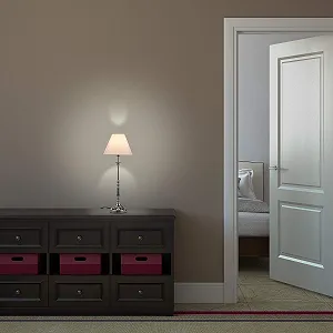 Настільна лампа Relaxdays Vintage E14 55x21 см сріблясто-біла тканина хром synthetic.ua - Фото 1