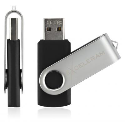 USB флеш-накопитель Exceleram 32gb P1 Series Silver/Black USB 2.0 EXP1U2SIB32, фото №4