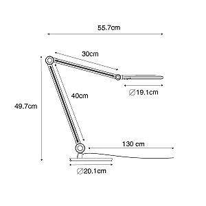 Настільна лампа QAZQA Don Modern LED Touch Індукційна зарядка Dimmable Чорна synthetic.ua - Фото 1