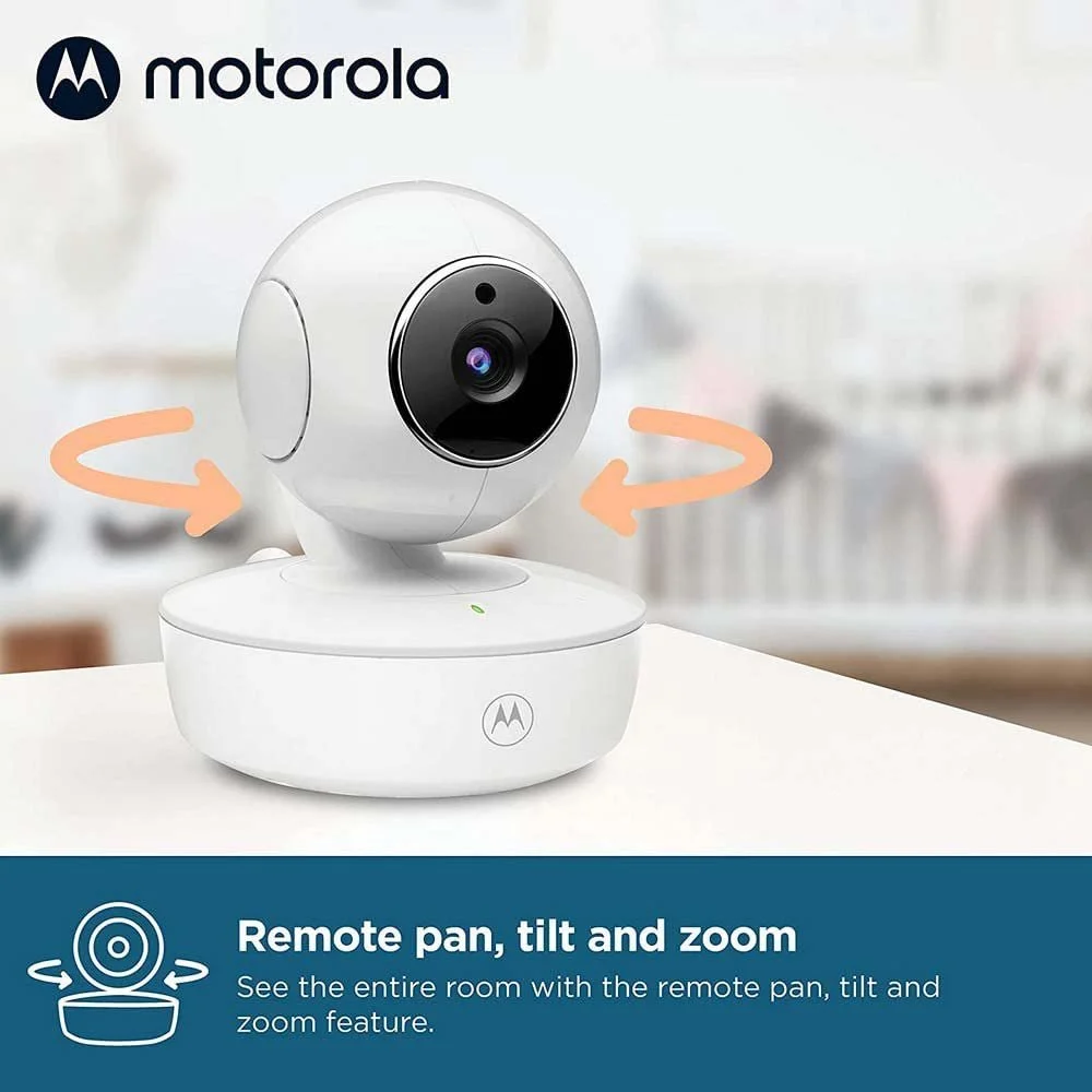 Відеоняня Motorola Nursery VM55 Pan Tilt Zoom 5 Inch Colour Display Night Vision 2-Way Audio Temperature Sensor Portable, фото №3 Відеоняня Motorola Nursery VM55 Pan Tilt Zoom 5 Inch Colour Display Night Vision 2-Way Audio Temperature Sensor Portable, фото №3