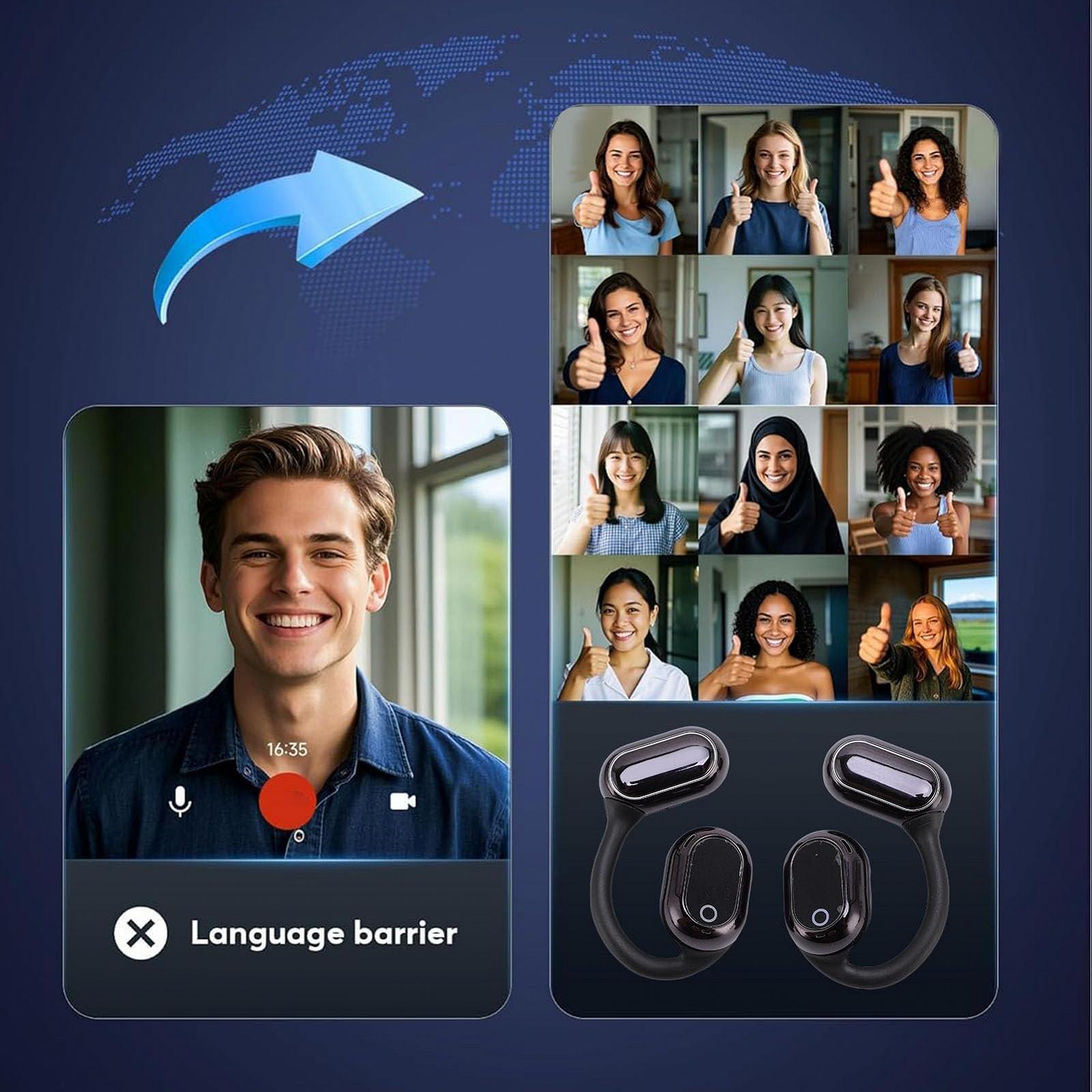 Навушники для перекладу в реальному часі Cryfokt AI, 164 мови, бездротові, 7 режимів, фото №5