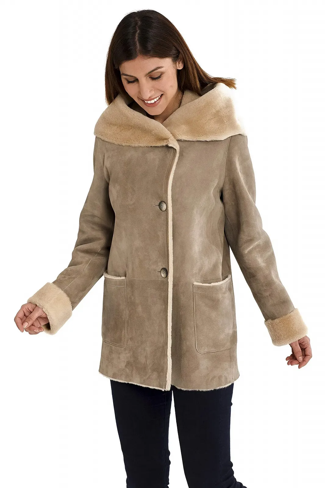 Пальто DANKO 19011 Женское из овчины 100% Испанский меринос Высокого качества, фото №1 Пальто DANKO 19011 Женское из овчины 100% Испанский меринос Высокого качества, фото №1