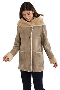 Пальто DANKO 19011 Женское из овчины 100% Испанский меринос Высокого качества - Фото 1