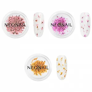 Набор сухоцветов для ногтей NÉONAIL Nail Art Flowers Set 3 цвета Pink, Purple, Orange - Фото 1