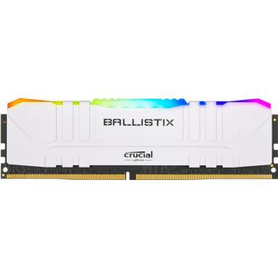 Оперативная память для ПК DDR4 8GB 3600 MHz Ballistix RGB White Micron BL8G36C16U4WL, фото №1
