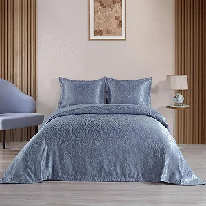 Покрывало Elart Жаккардовый шениль 220 x 240 см Синий - Фото 1