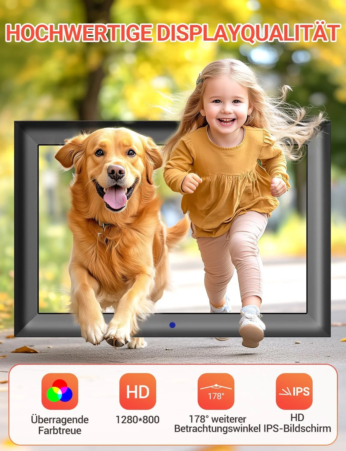 Цифровая фоторамка OBVHNUA 10.1 дюймов 1280 x 800 IPS USB SD Автоповорот, фото №4 Цифровая фоторамка OBVHNUA 10.1 дюймов 1280 x 800 IPS USB SD Автоповорот, фото №4