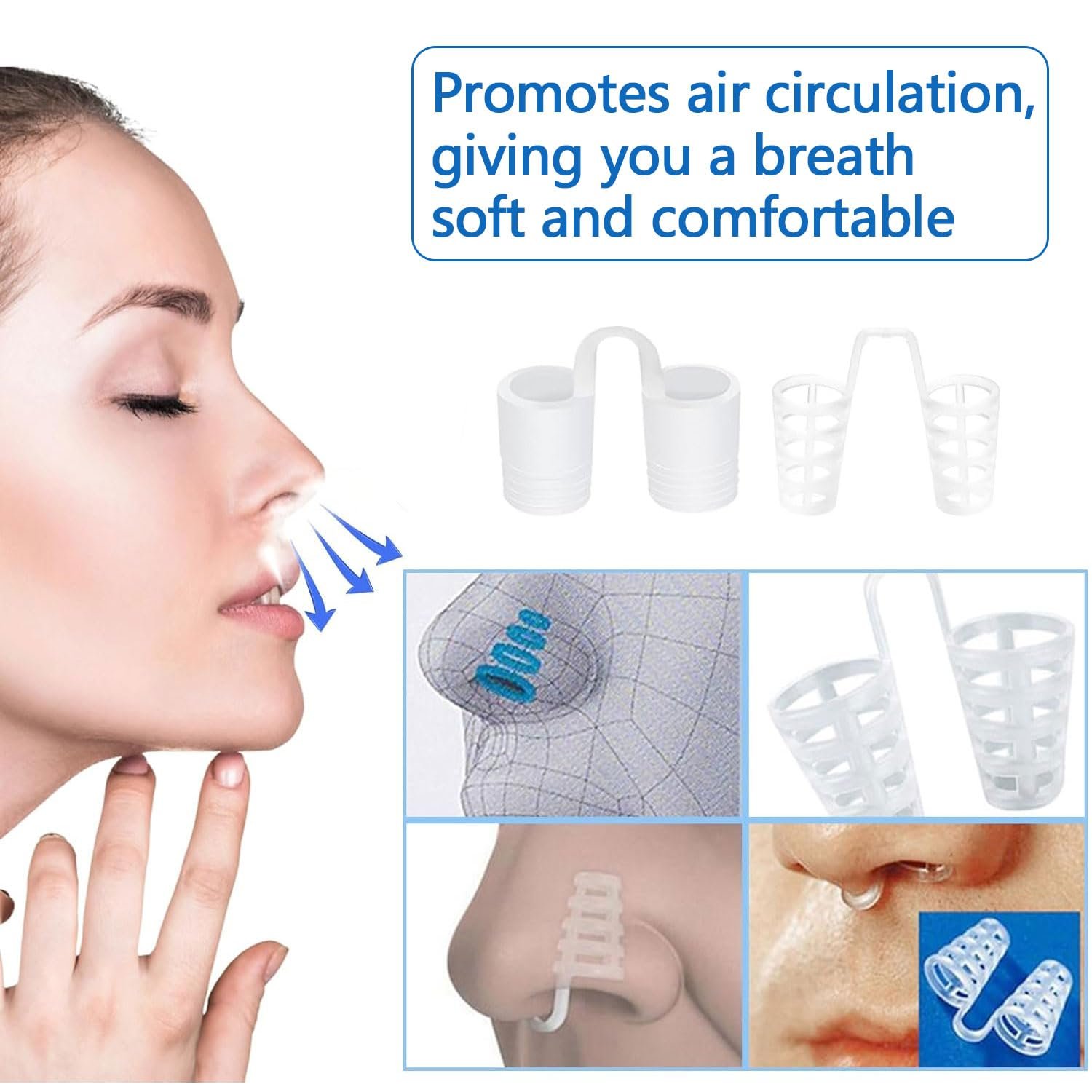 Расширитель для носа от храпа, многоразовое устройство, 8 шт., фото №4 Расширитель для носа от храпа, многоразовое устройство, 8 шт., фото №4