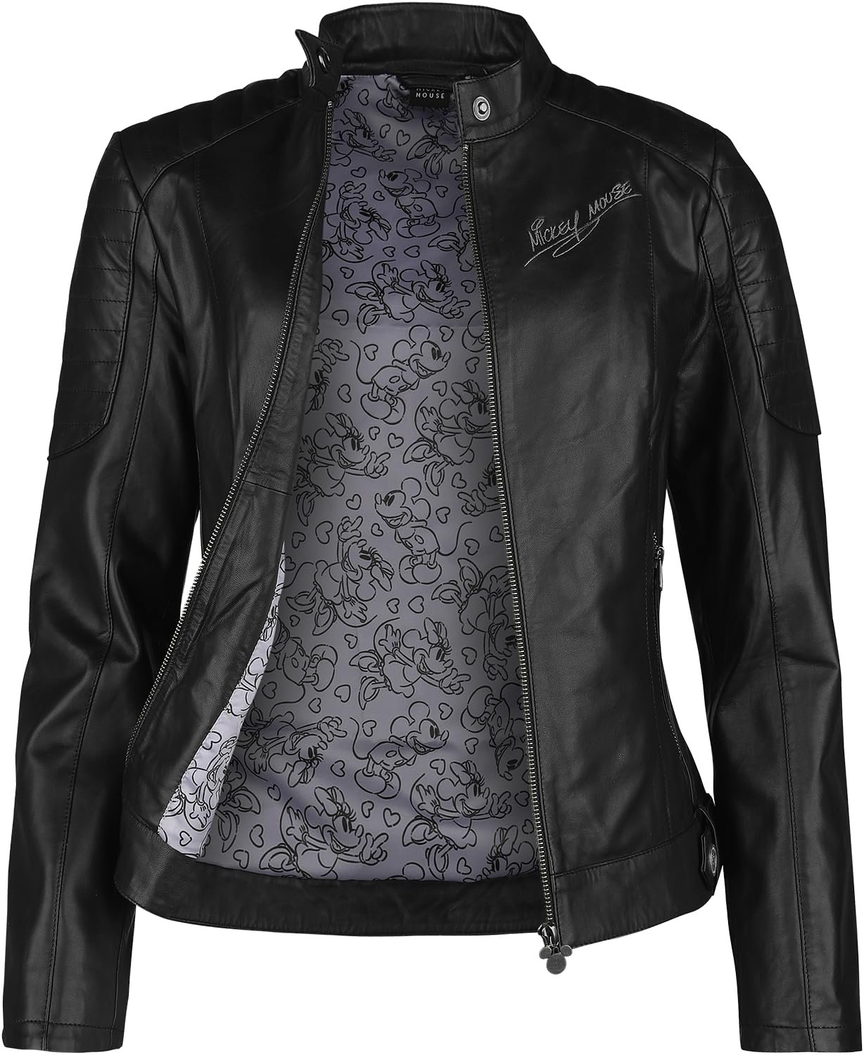 Куртка шкіряна жіноча Mickey Mouse Disney Чорний, фото №3 Куртка шкіряна жіноча Mickey Mouse Disney Чорний, фото №3