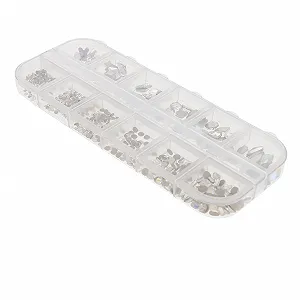 Набор для украшения ногтей ABOOFAN Абстрактные бриллианты для ногтей для творческого маникюра, разноцветные дизайны плоских камней - Фото 1