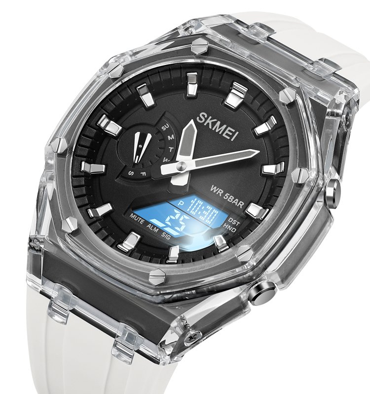 Годинник Skmei 2100WTBK White-Black SALE, фото №4