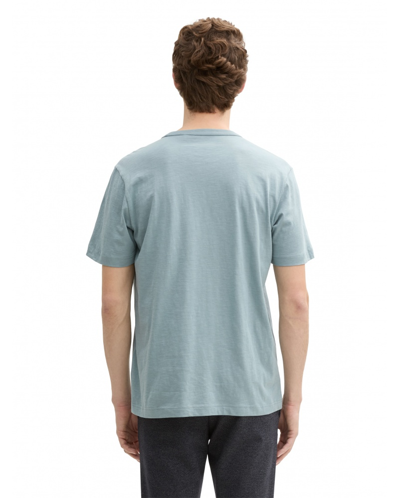Футболка Basic cotton  1045627-27475 Tom Tailor Блакитний S, фото №2