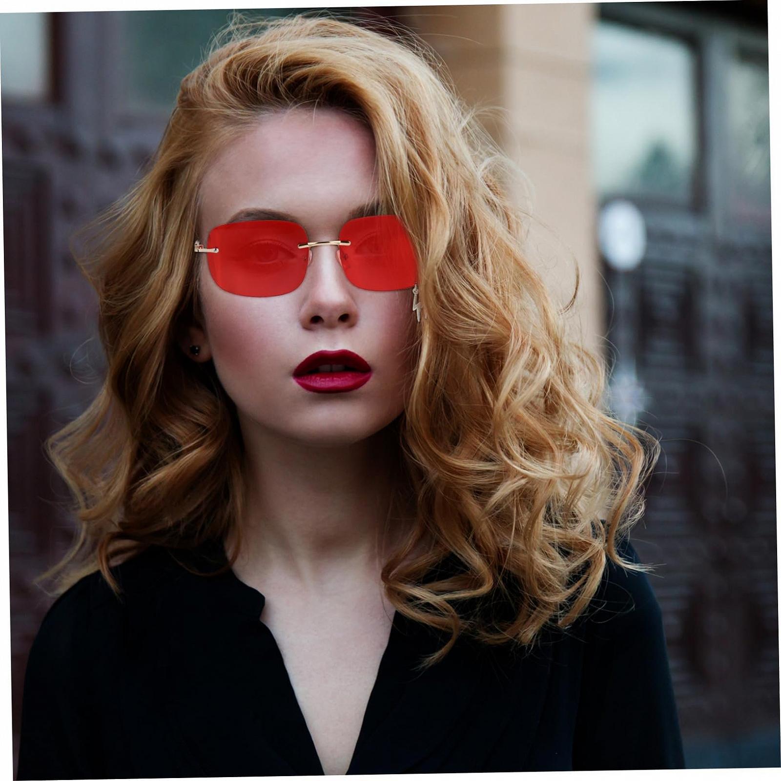 Сонцезахисні окуляри Без рамки VALICLUD Метал Червоний (5 шт. в упаковці), фото №3