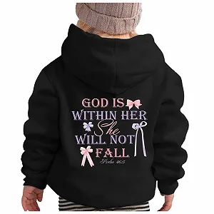 Худи для девочки, с принтом, с длинными рукавами, спортивный, повседневный - Фото 1