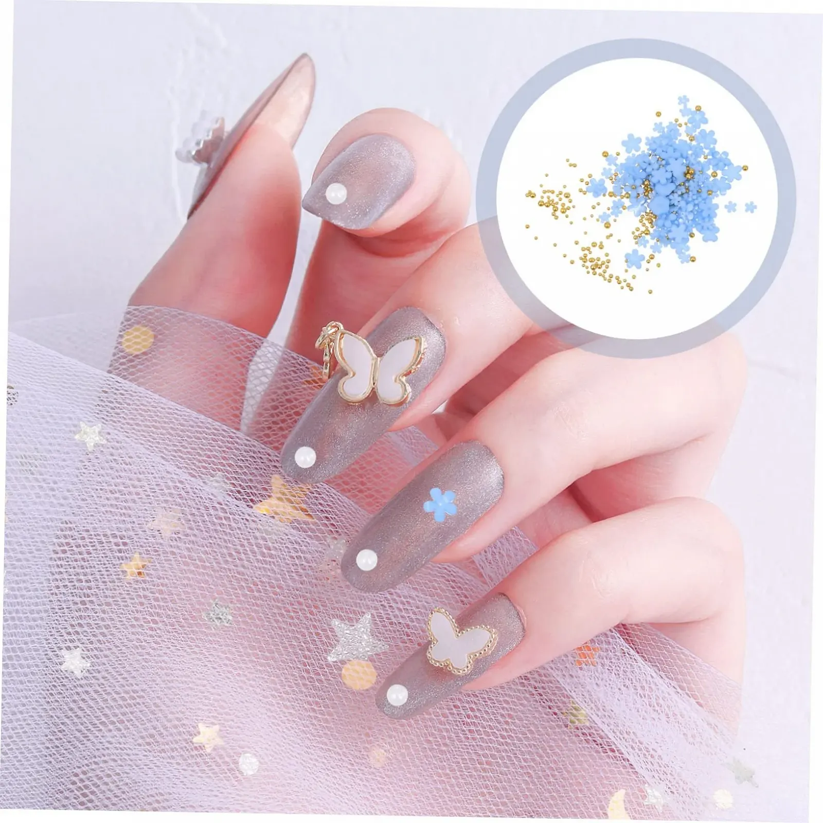 Цветок FRCOLOR Акриловый декоративный для дизайна ногтей 3D, фото №8