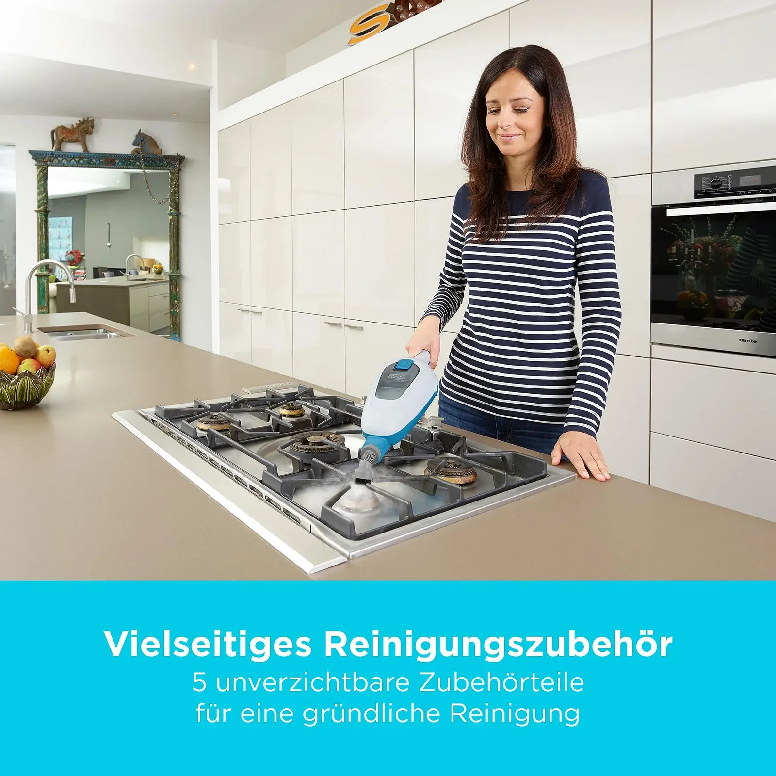 Паровая швабра BLACK + DECKER 5 in 1 FSMH13E5-QS 1300 W 350 ml, фото №4